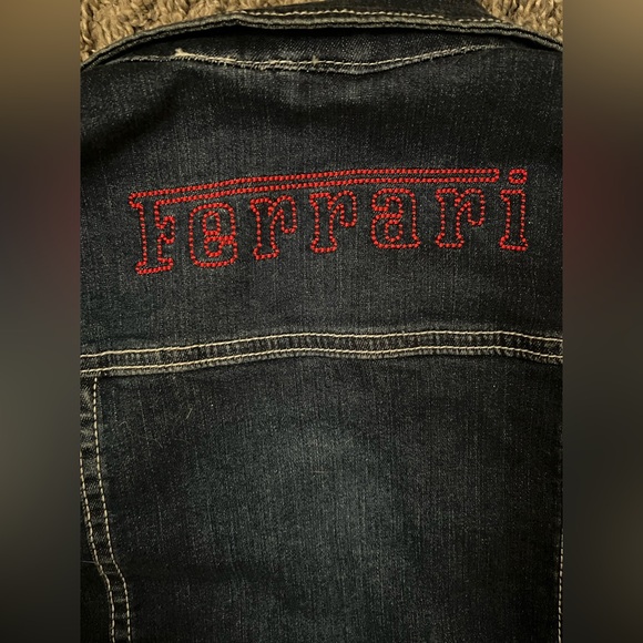 Vintage Ferrari Dark Denim Jacket with Red Accents - Picture 16 of 16